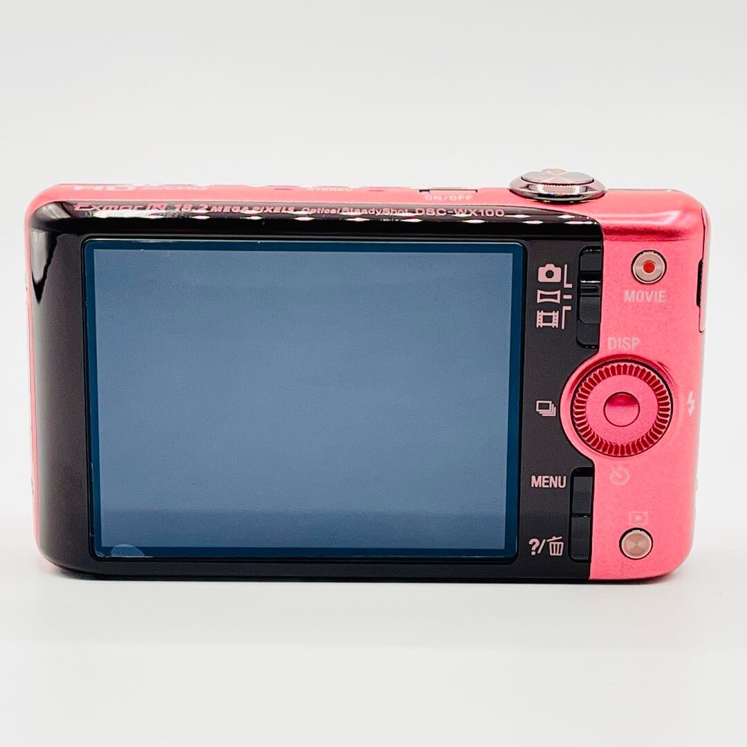 SONY Cyber-shot DSC-WX100 Pink Digital Camera 10x zoom From Japan