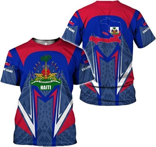 Personalized Haiti Shirt, Haitians Flag Pride Shirt, Haiti Shirts for Men & Wome