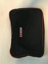 R.J.S. Safety Equipment Rectangular Zipper Stash Bag Case Pouch Black Nylon Red