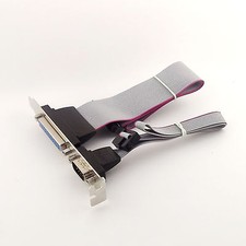 Serial DB9 Male  Parallel DB25 Female COM Port with IDC 10/26Pin Cable Bracket