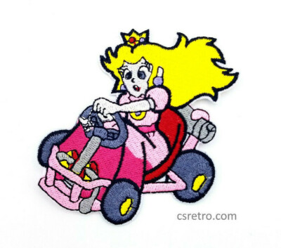 Princess Peach Mario Kart Super Mario Video Game Retro 90s Style