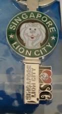 Singapore Lion City Keychain Ring NEW