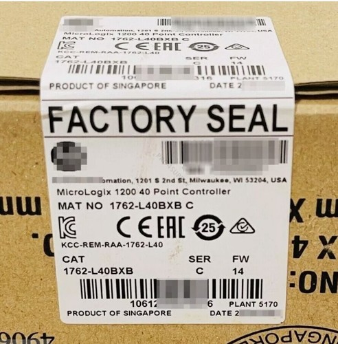 New Factory Sealed AB 1762-L40BXB / C MicroLogix 1200 40 Point Controller - Picture 2 of 5