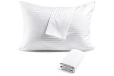 FAUNNA 600TC 100% Cotton Pillow Protectors, Queen Size (20x30), 4 Pack