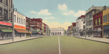 Postcard Port Huron MI Ave Showing  JC Penney...