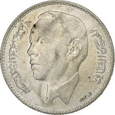 [#1120718] Morocco, al-Hassan II, 5 Dirhams, 1965, Paris, Silver, AU, KM:57