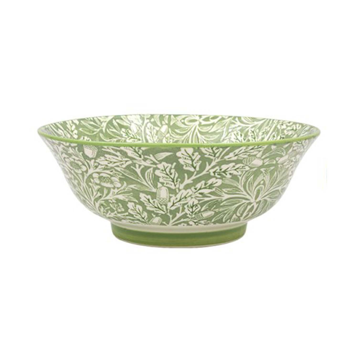 Acorn Cereal Bowl Fine China W. Morris Green 21cm Serving Soup Bowl Crockery