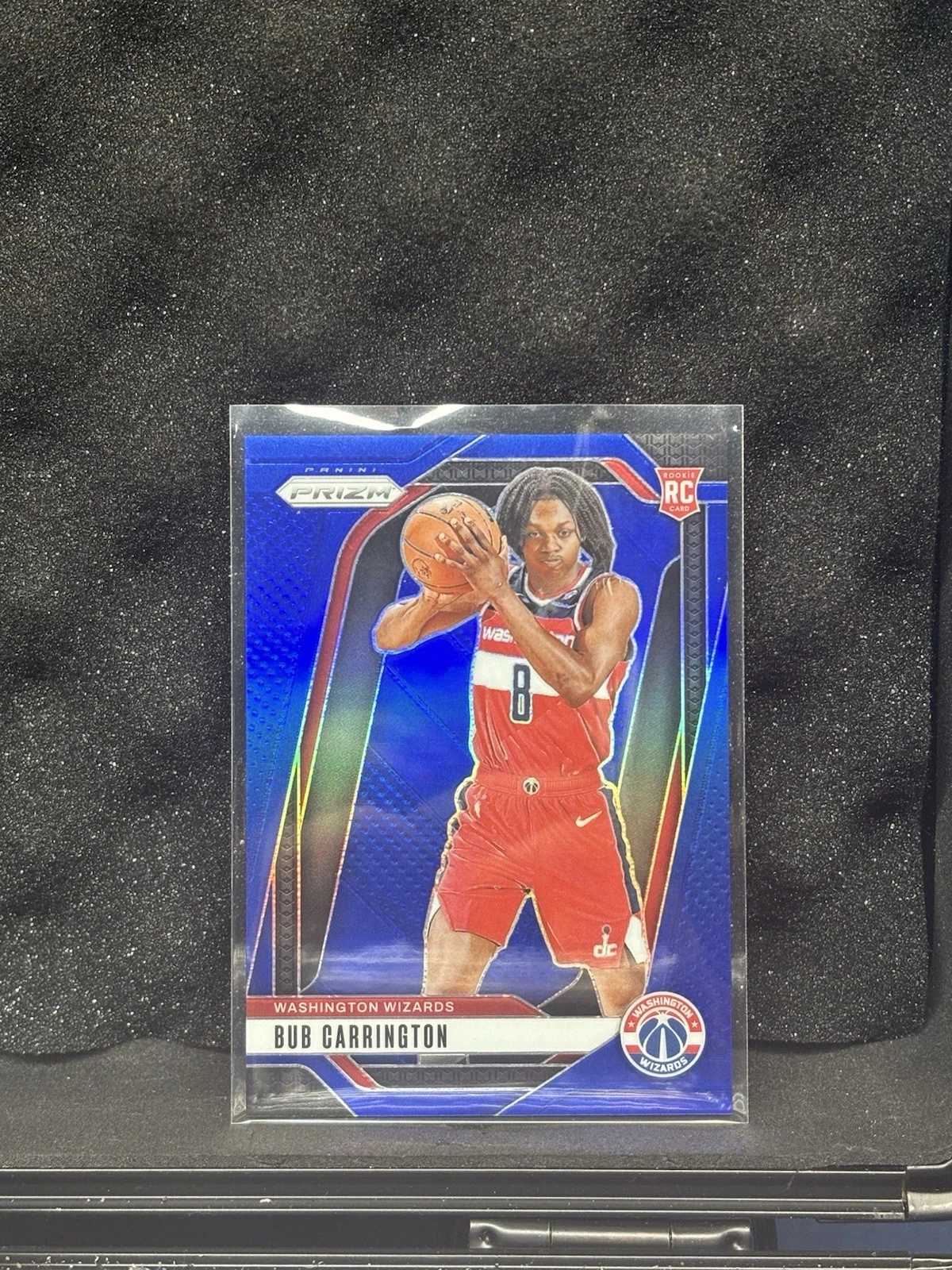 2024-25 Panini Prizm Bub Carrington #244 RC Rookie Blue Prizm /199