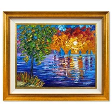 Slava Ilyayev, Framed Original Oil Painting on Canvas, Hand Signed with Letter o