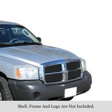 For Dodge Dakota 2005-2007 APG 4-Pc Black 8x6 mm Horizontal Billet Main Grille