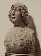 FRATELLI ALINARI (XIX secolo), busto di guerriero, Firenze, 1880 circa, carta albumina
