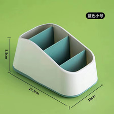 Supporto per Telecomando Scatola Portaoggetti Da Tavolo a 4 Slot TV Telecomando 