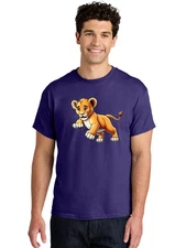Simba Mens Graphic Tee, 100% Cotton, Casual Summer Wear