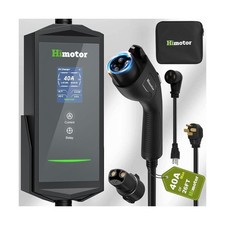 Tesla Charger 40Amp 9.6KW, Portable Level 2 EV Charger Adjustable Current wit...