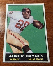 1961 Topps - Abner Haynes #133 AFL Dallas Texans ( KC Chiefs ) HB EX, EX-MT!
