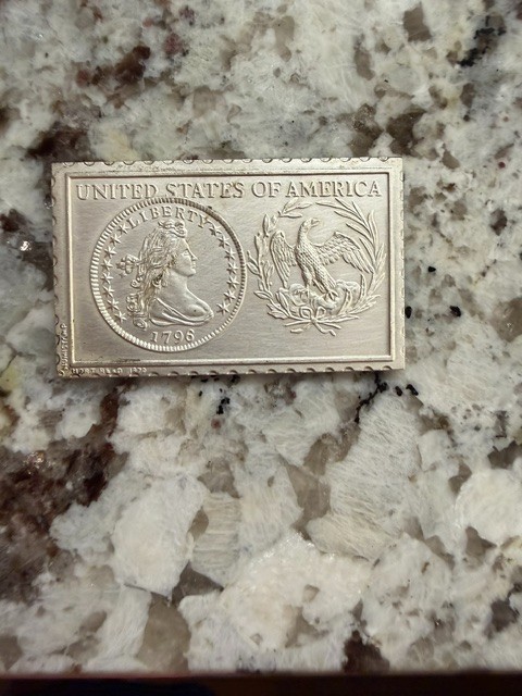 1796 UNITED STATES US DRAPED BUST NUMISTAMP 1/2 DIME MEDAL MORT REED #1382