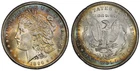 1896 (P)  Morgan Silver Dollar - PCGS GOLD SHIELD MS64 - GORGEOUS DUAL RAINBOW!