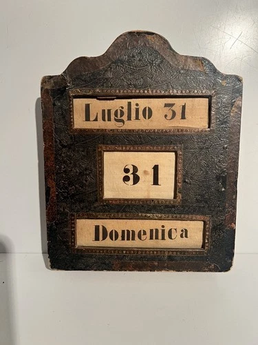 Antique Annual Calendar Italian Italy Calendar HTF 25 x 20.5 cm