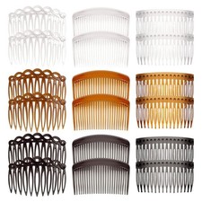 18 Pieces French Side Combs, Plastic Side Hair Twist Decorative Comb with Tee...