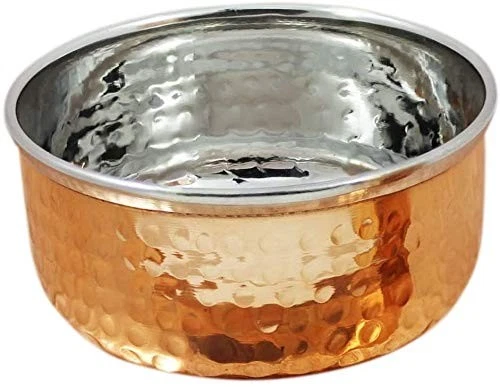 Vajilla Acero Inoxidable Cobre Juego de Cena Tradicional de Plato Thali, Cuenco... Foto 3 de 4