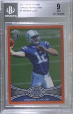 2012 Topps Chrome Retail Orange Refractor Andrew Luck #1 BGS 9 MINT 03rx