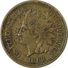 1862 Indian Head Cent VF Very Fine Details Penny 1c Coin SKU:CP1187