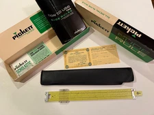 Picket 905-ES Texas Speed Rule 13 Scale Slide Rule, Case, Orig Box, Instructions