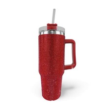 Rhinestone Tumbler Stainless Steel 40 oz Cup Insulated with Lid & Straw