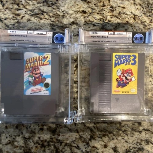 Nintendo Super Mario Bros. 2 & 3 NES Platformer WATA Certified NTSC-U/C