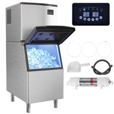 Commercial Ice Maker 500LBS/Day, 400LBS Storage, ETL Approved Ice Machine