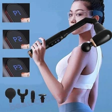 Massage Gun with Upgraded Extended Handle, Back Massager for Deep Pain Relief