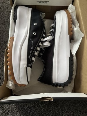 Converse Run Star Hike Ox Low Top Canvas Sneakers Black/White/Gum 168816C 
