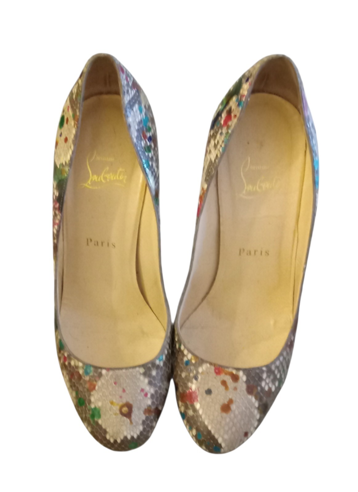 Christian Louboutin Multicolor Python Bianca Plat… - image 5