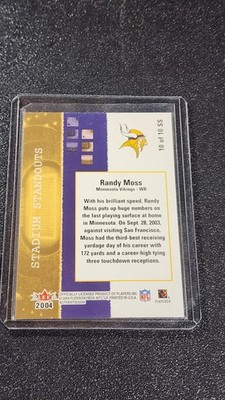 2004 Fleer Authentix Stadium Standouts #10 SS Randy Moss Minnesota