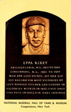EPPA RIXEY, PHILADELPHIA, CINCINNAT Postcard