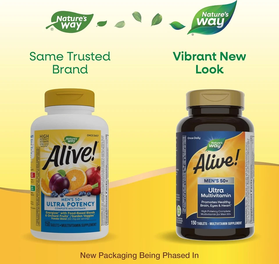 Nature's Way Alive! Multivitamínico Ultra Diario Hombre 50+, Alta Potencia 150 Comprimidos Foto 3 de 4