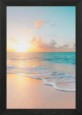 Sonnenuntergang im Paradies Farbe gerahmtes Wandbild Poster Leinwanddruck Bild