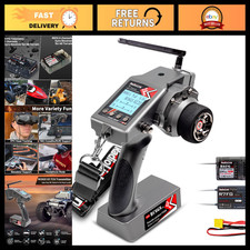 7-Channel RC Transmitter with 2 Gyro Receivers for RC Cars, Drones & Planes