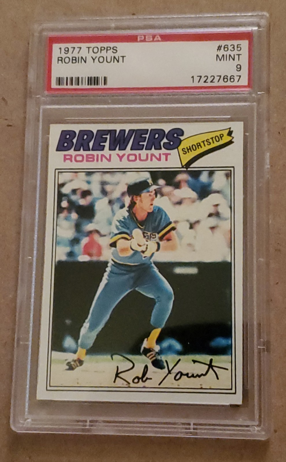 1977 Topps PSA 9 Robin Yount- HOF - best price on Ebay! NQ! Beauty!