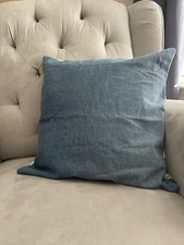 18" x 18" Farmhouse Throw Pillow Cover/Case Denim On Chickens Theme