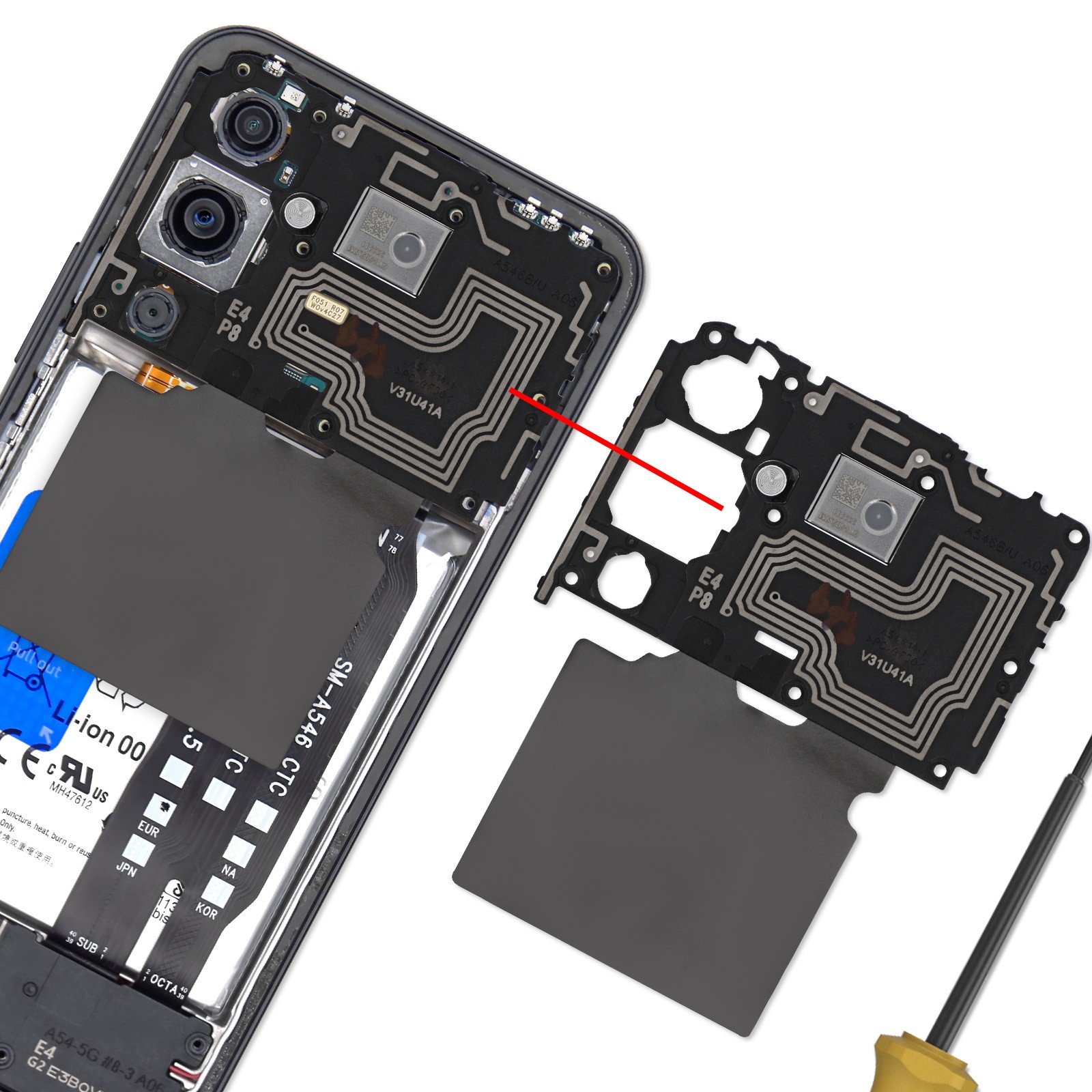 Nappe antenne NFC Galaxy A54 écouteur interne de rechange audio