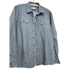 Wrangler Comfort Flex Men's Gray Button Shirt XL