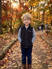 Columbia Youth Kids Outdoor Activewear Fleece Vest Black Full Zip