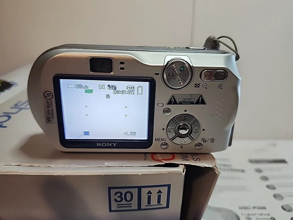 Sony Cyber-Shot DSC-P200 7.2MP 3x Optical Zoom Digital Camera Silver Open Box - Image 2 of 4