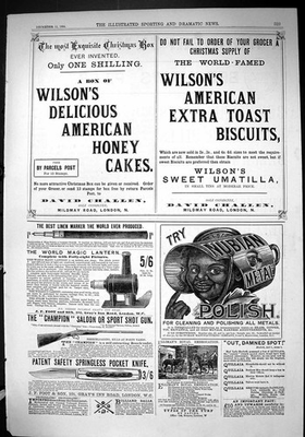 #ad #ad Old Print 1884 Wilson#x27;S Cakes Biscuits Nubian Polish Lantern Champion Gun 19th GBP 19.00
