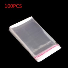 100Pieces Resealable Bag for Packaging Product Self-Adhesive Sealing Plastic Bag
