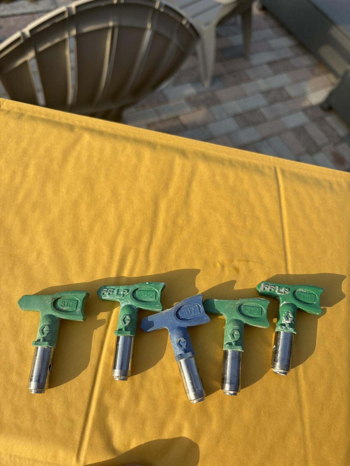 5 Used Graco RAC X LTX Airless Paint Sprayer Tips 2-310. 2-312.  1-517.