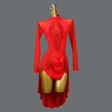 Fringed Skirt Latin Dance Dress Female Line Suit Girls Ballroom Women Clothes