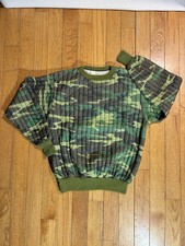 Vintage 70s Empire Nylon Camo Thermal Pullover XL (Fits Medium) Camo USA Made