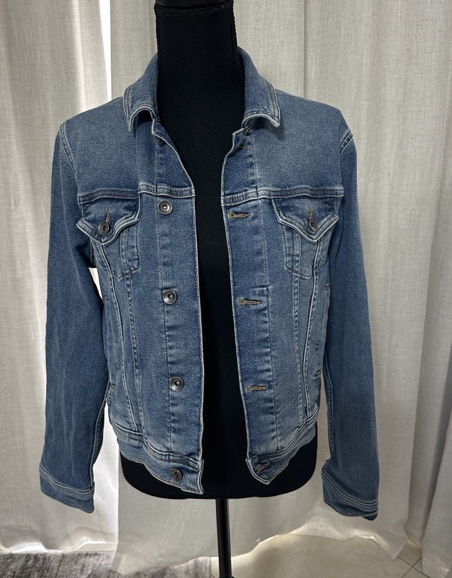 Splendid Womens Denim Button Down Jacket Blue Siz… - image 2